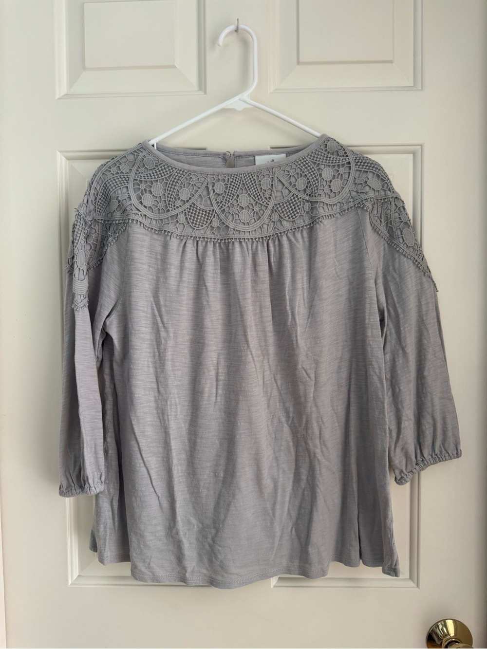 J. Jill Gray Lace Blouse